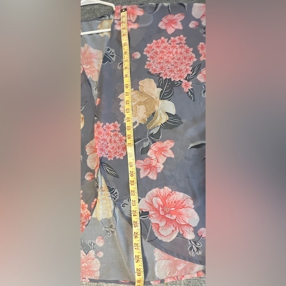 Women’s Beach Cover Dress Cover Floral sheer kimono open front Medium - Picture 4 of 8